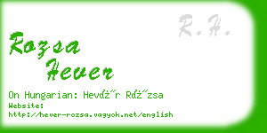 rozsa hever business card